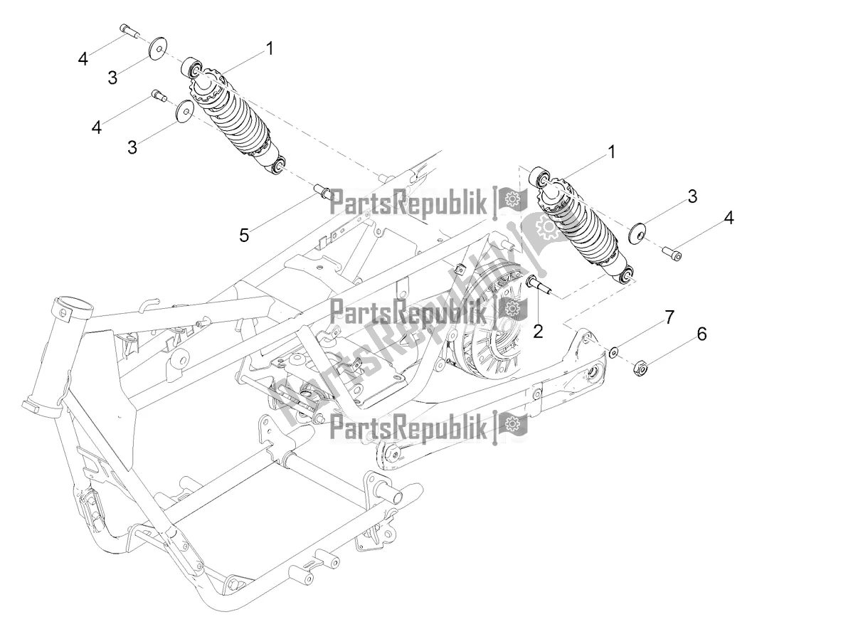 Tutte le parti per il Ammortizzatore del Moto-Guzzi V7 III Rough 750 2021