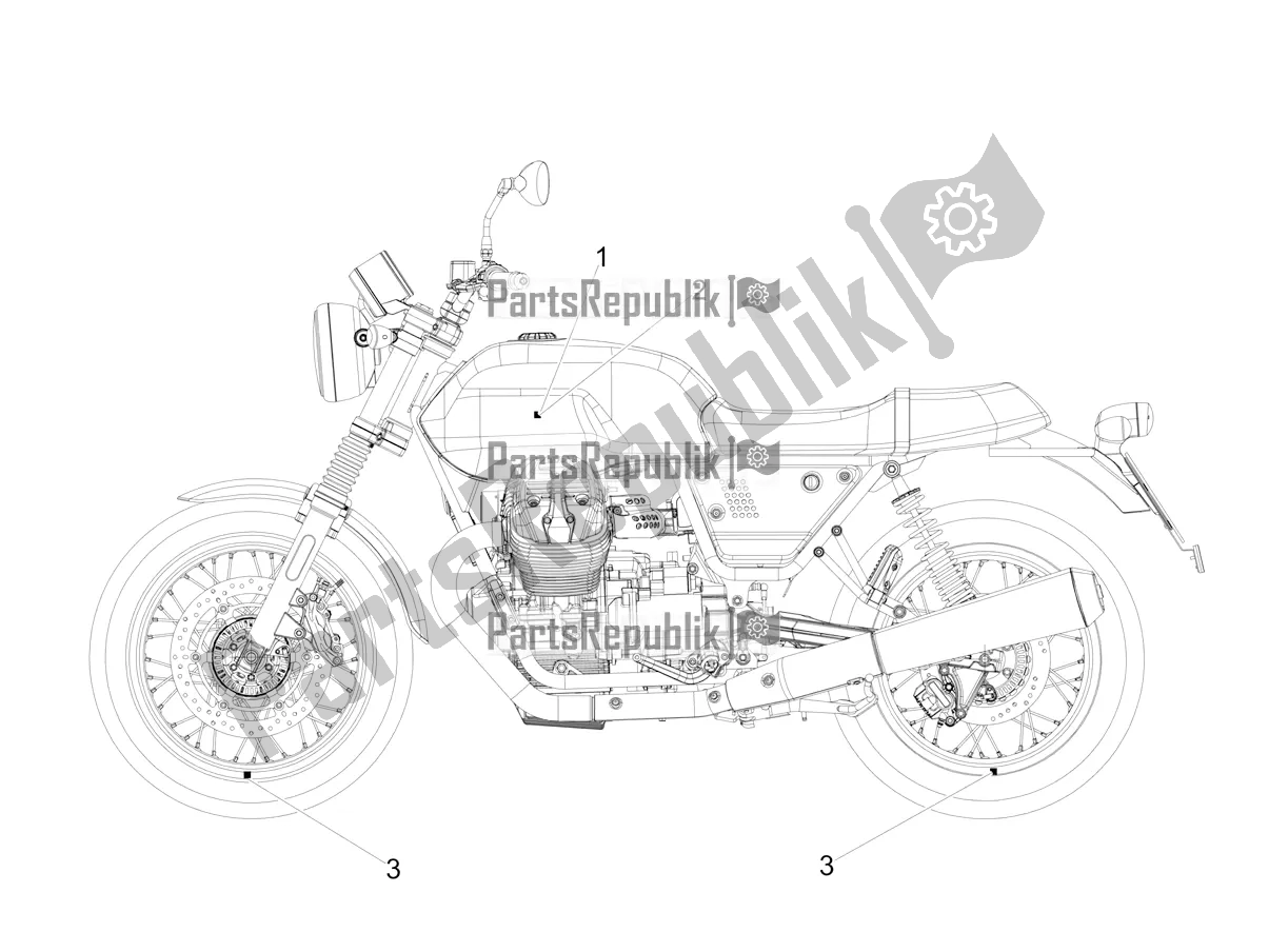 Todas las partes para Etiqueta de Moto-Guzzi V7 III Rough 750 ABS 2018