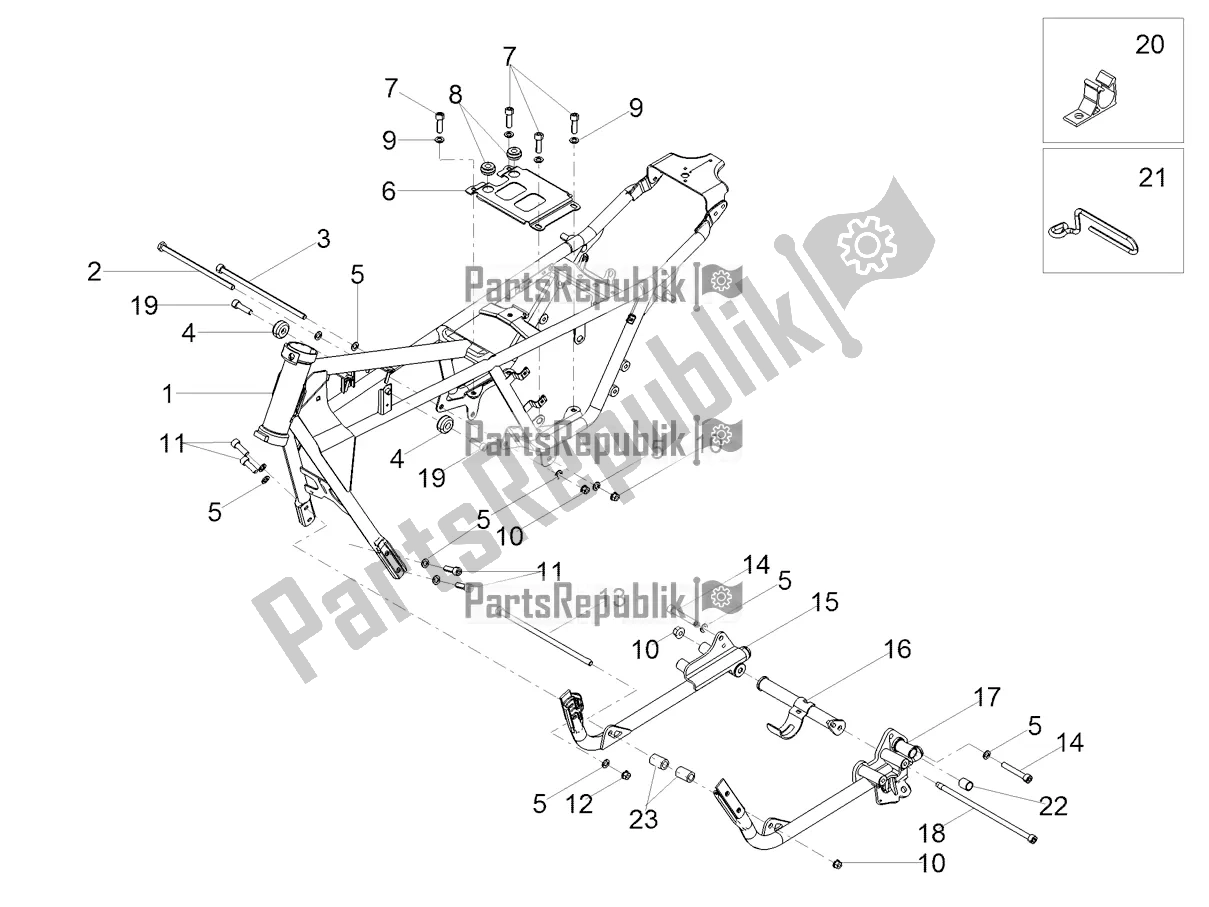 Toutes les pièces pour le Cadre du Moto-Guzzi V7 III Rough 750 ABS 2018