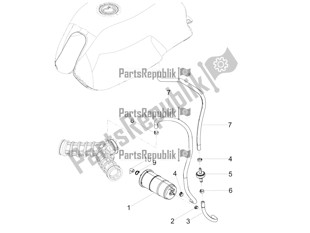 Todas las partes para Sistema De Recuperación De Vapor De Combustible de Moto-Guzzi V7 III Rough 750 ABS 2018