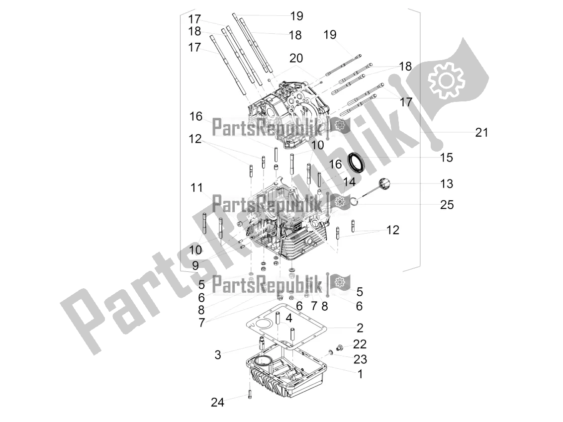 All parts for the Crankcases I of the Moto-Guzzi V7 III Rough 750 ABS 2019