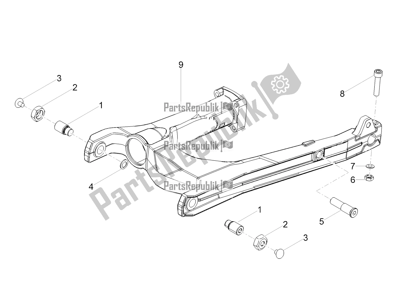 Todas las partes para Brazo Oscilante de Moto-Guzzi V7 III Rough 750 ABS 2019