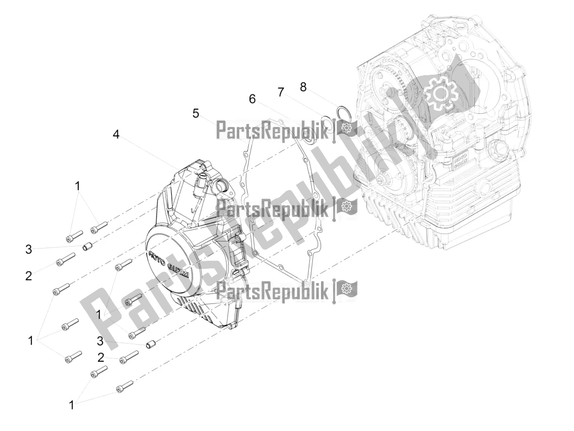 Toutes les pièces pour le Couvercle De Volant du Moto-Guzzi V7 III Rough 750 ABS USA 2018