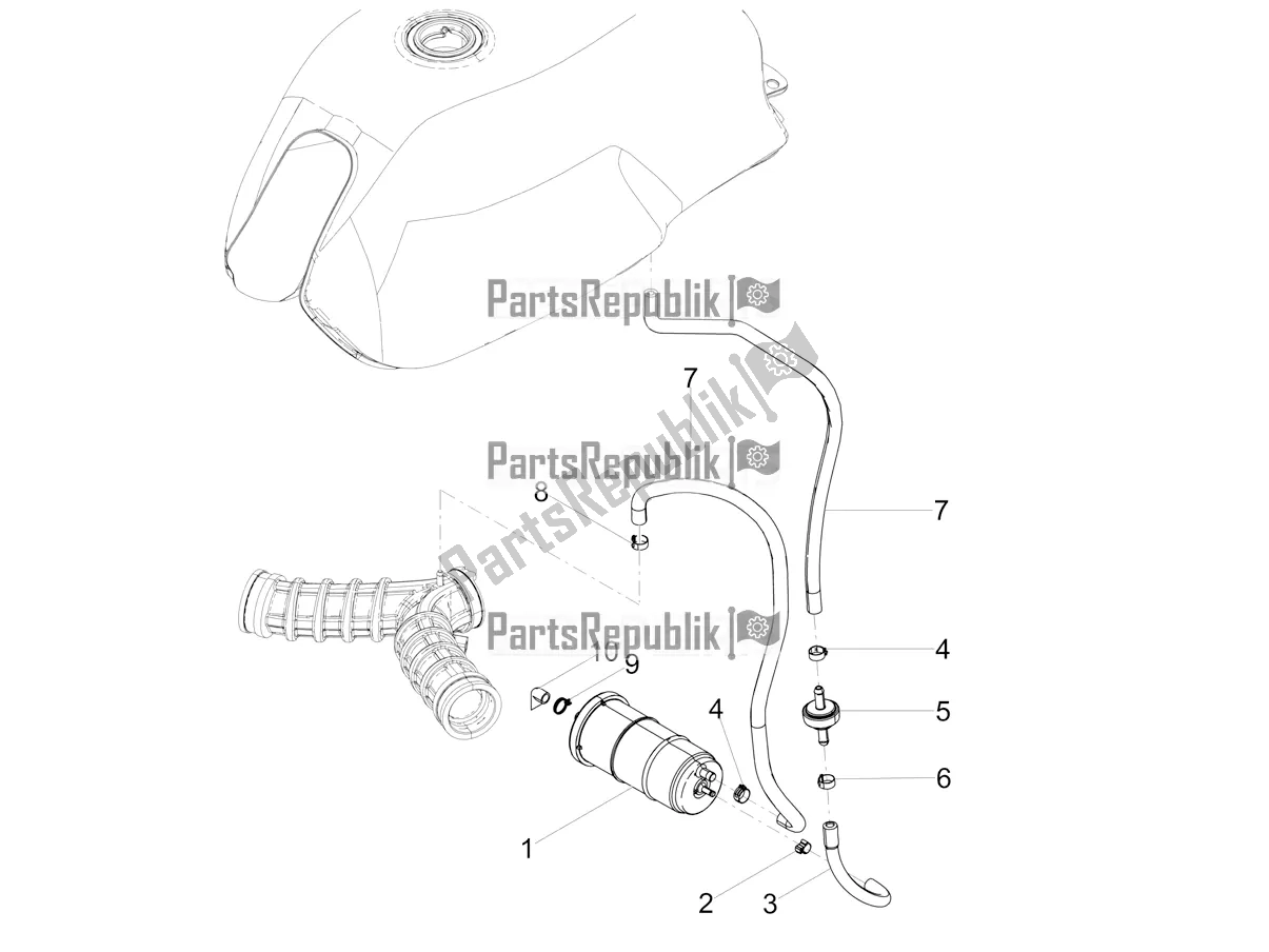 Alle onderdelen voor de Brandstofdampterugwinningssysteem van de Moto-Guzzi V7 III Rough 750 ABS USA 2018