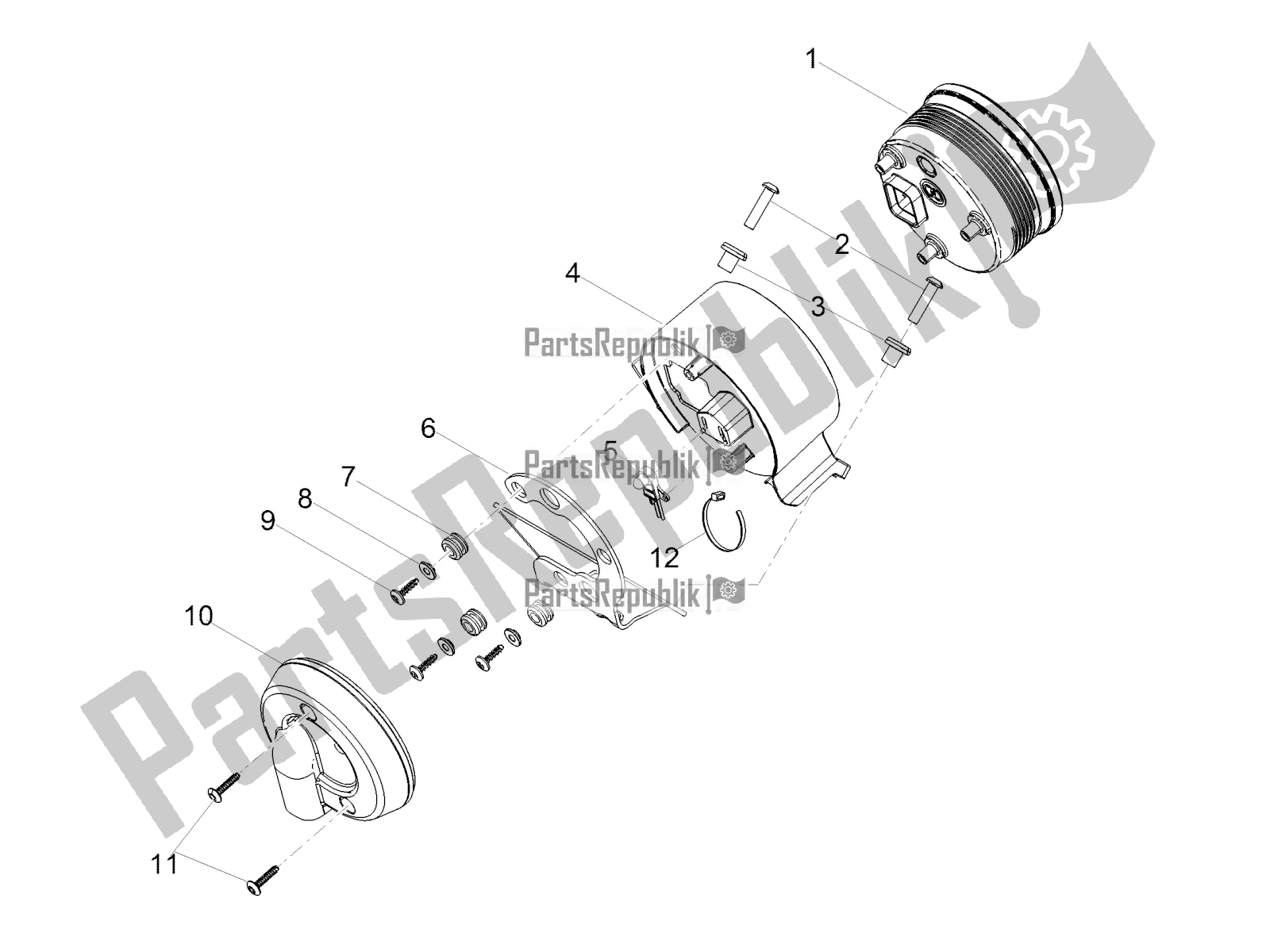 Todas as partes de Instrumentos do Moto-Guzzi V7 III Rough 750 ABS USA 2018