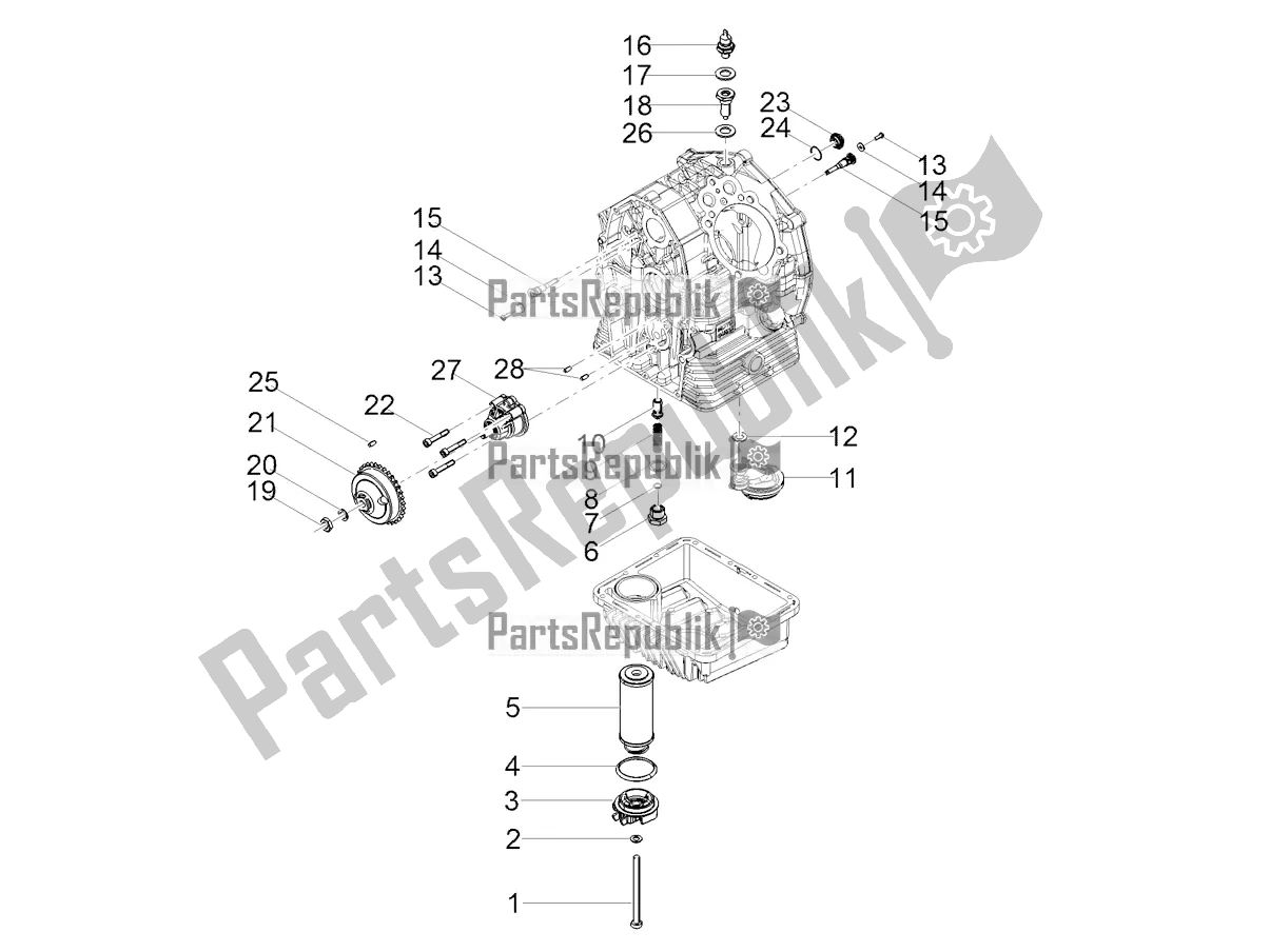 All parts for the Lubrication of the Moto-Guzzi V7 III Rough 750 ABS USA 2018