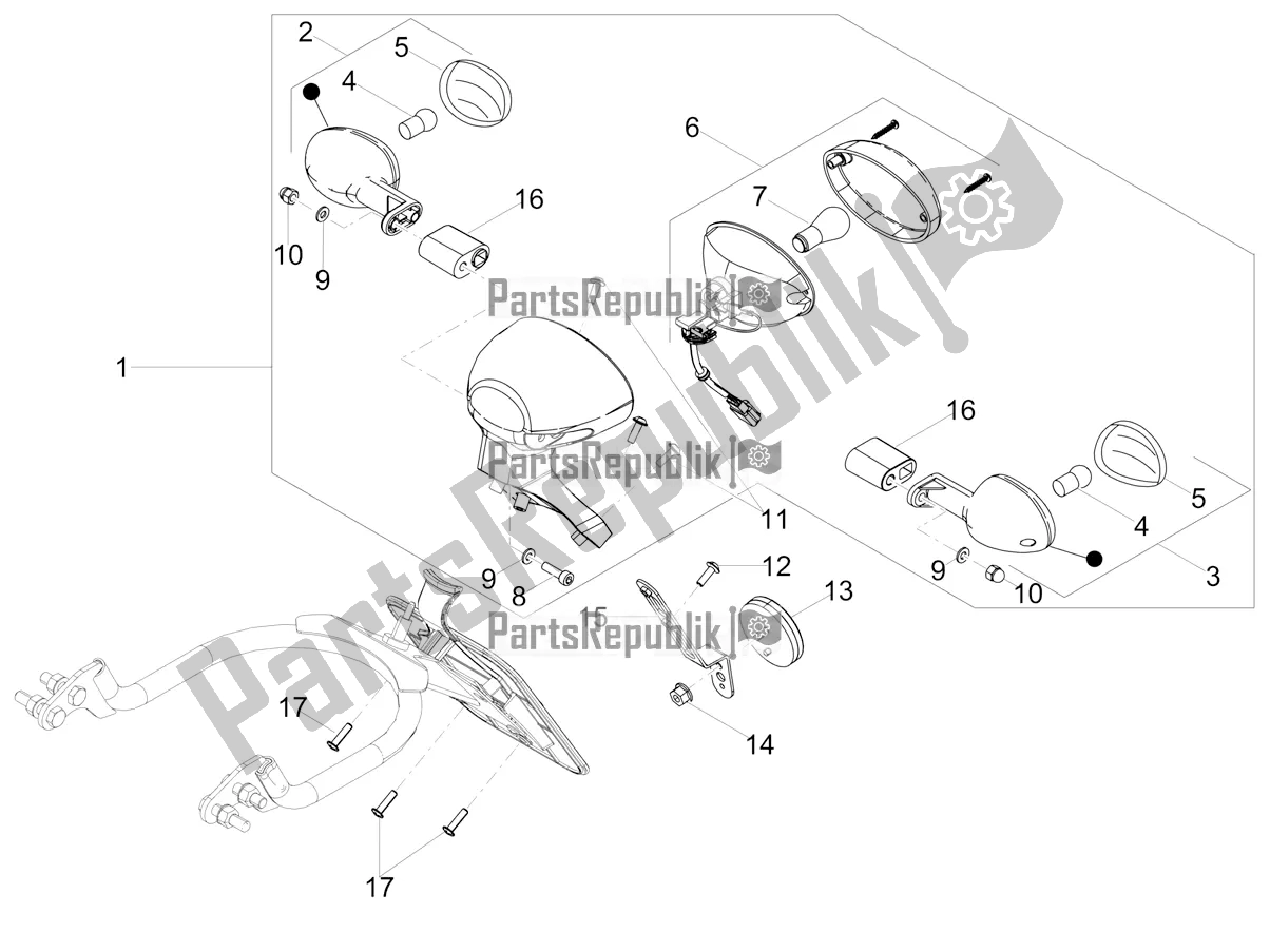 Tutte le parti per il Luci Posteriori del Moto-Guzzi V7 III Rough 750 ABS USA 2019