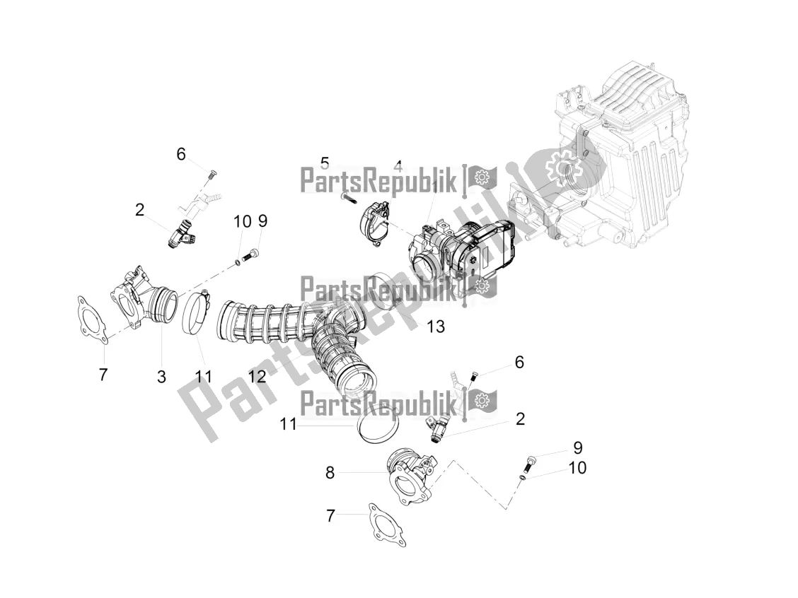 Toutes les pièces pour le Corps De Papillon du Moto-Guzzi V7 III Rough 750 ABS USA 2019