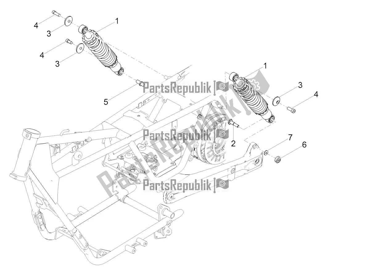 Tutte le parti per il Ammortizzatore del Moto-Guzzi V7 III Rough 750 Apac 2018