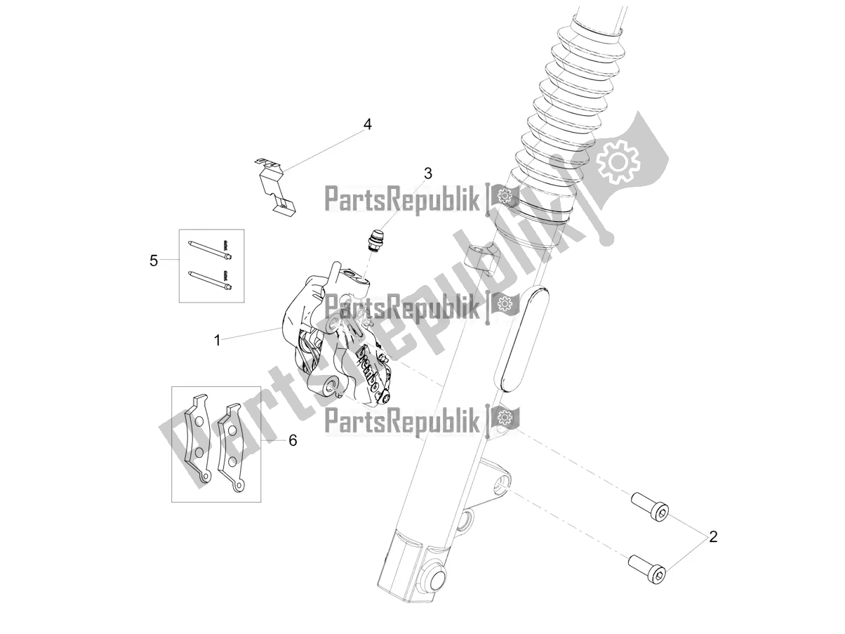 Tutte le parti per il Pinza Freno Anteriore del Moto-Guzzi V7 III Rough 750 Apac 2019