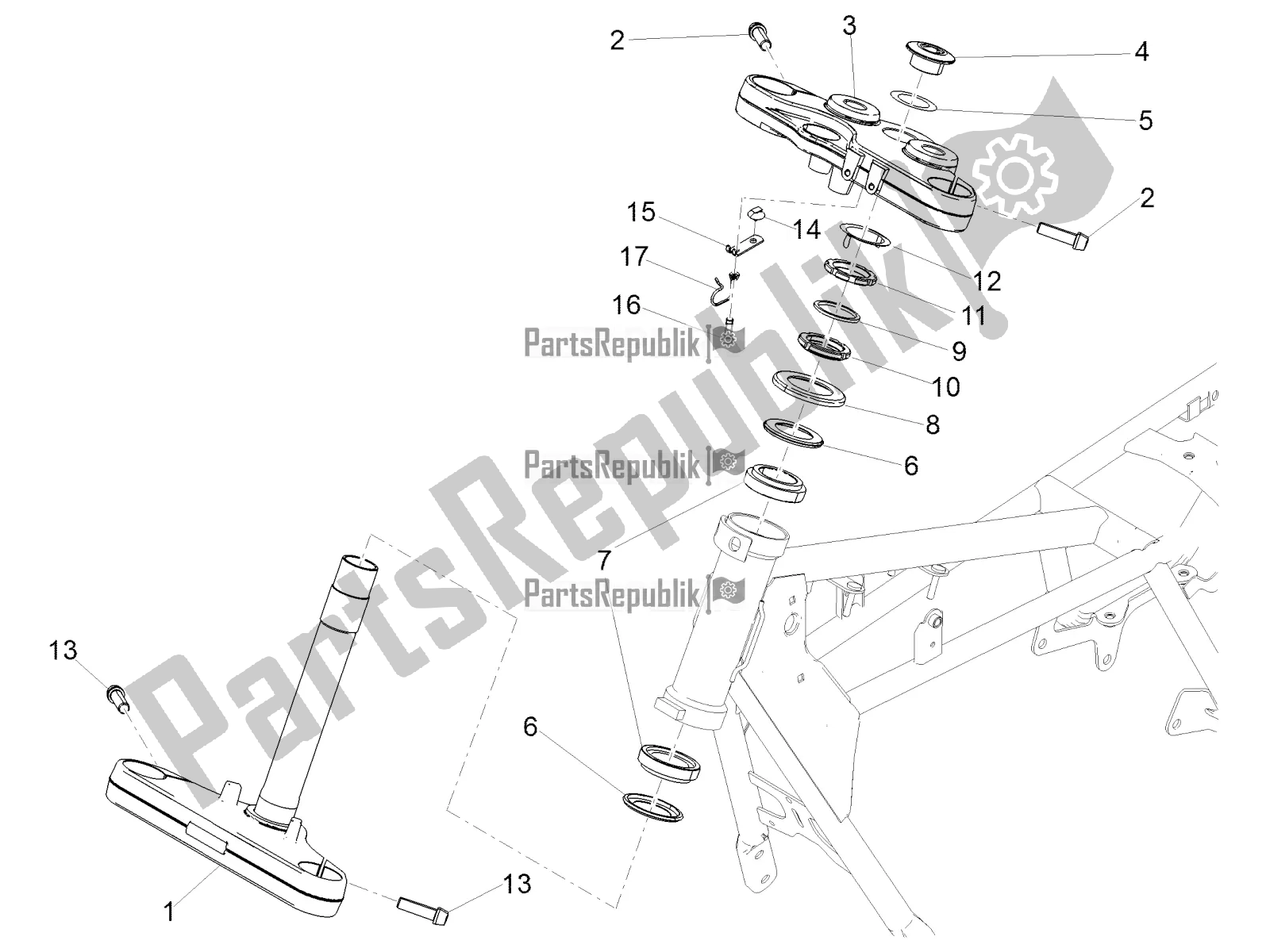 Tutte le parti per il Timone del Moto-Guzzi V7 III Rough 750 Apac 2019