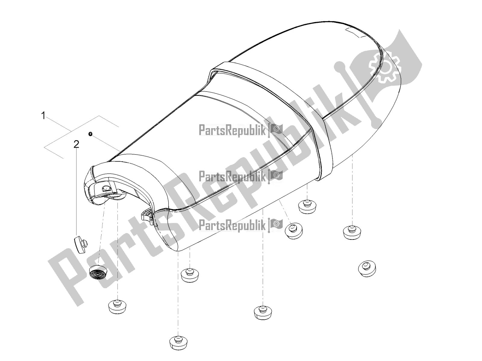 Tutte le parti per il Sella del Moto-Guzzi V7 III Rough 750 Apac 2020