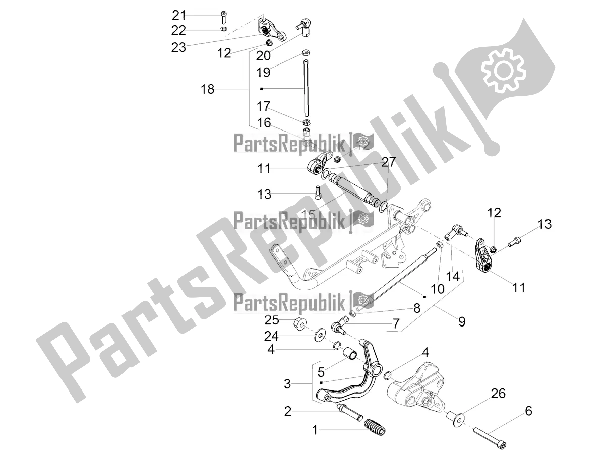 Toutes les pièces pour le Levier du Moto-Guzzi V7 III Rough 750 Apac 2021