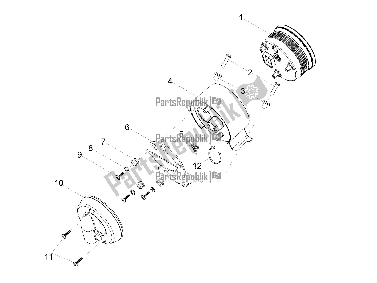 Todas las partes para Instrumentos de Moto-Guzzi V7 III Rough 750 Apac 2021