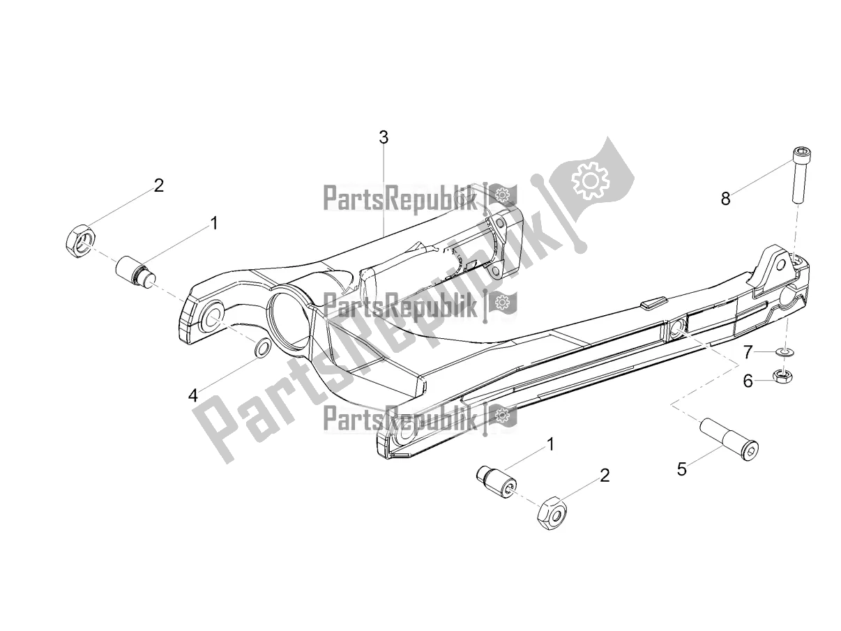 Tutte le parti per il Forcellone del Moto-Guzzi V7 III Rough 750 Apac 2021