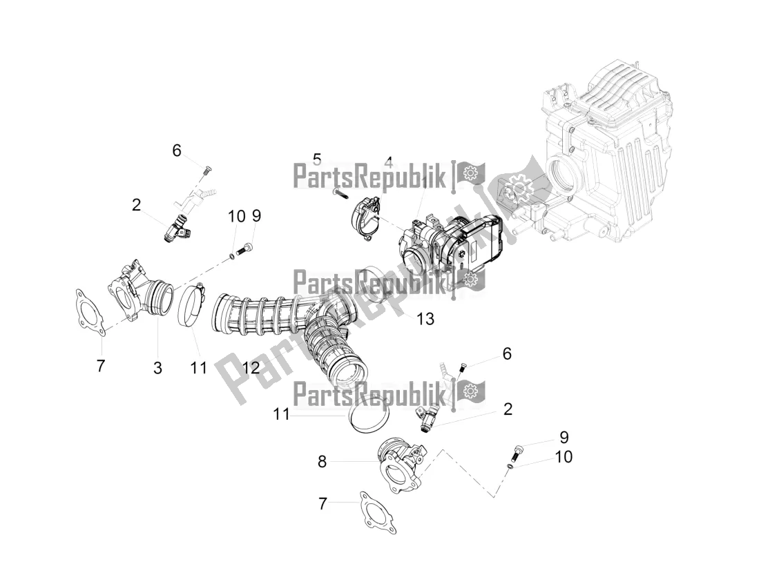 Toutes les pièces pour le Corps De Papillon du Moto-Guzzi V7 III Rough 750 Apac 2021