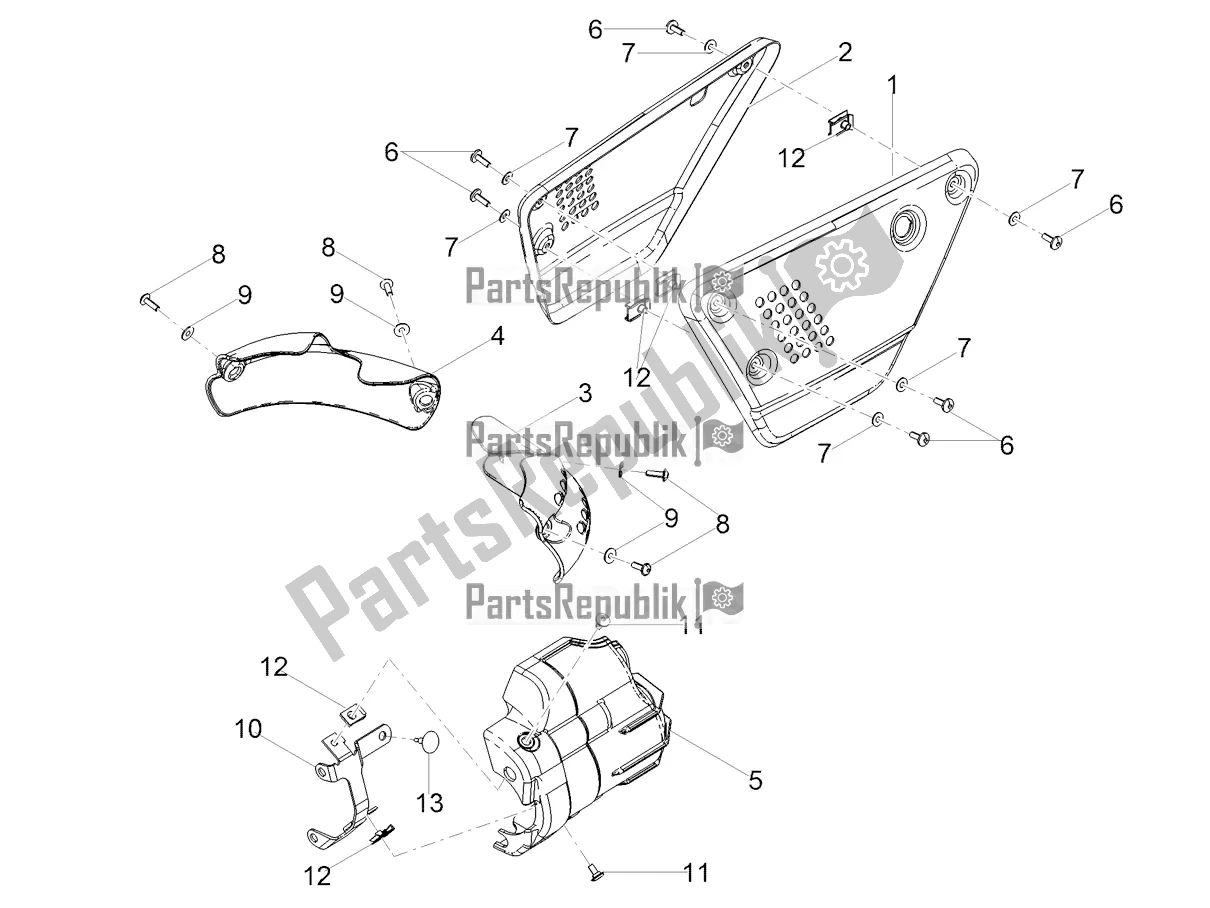 Todas las partes para Cuerpo Central de Moto-Guzzi V7 III Rough 750 USA 2020