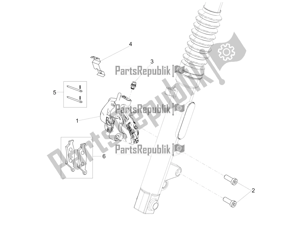 Todas las partes para Pinza De Freno Delantero de Moto-Guzzi V7 III Rough 750 USA 2020