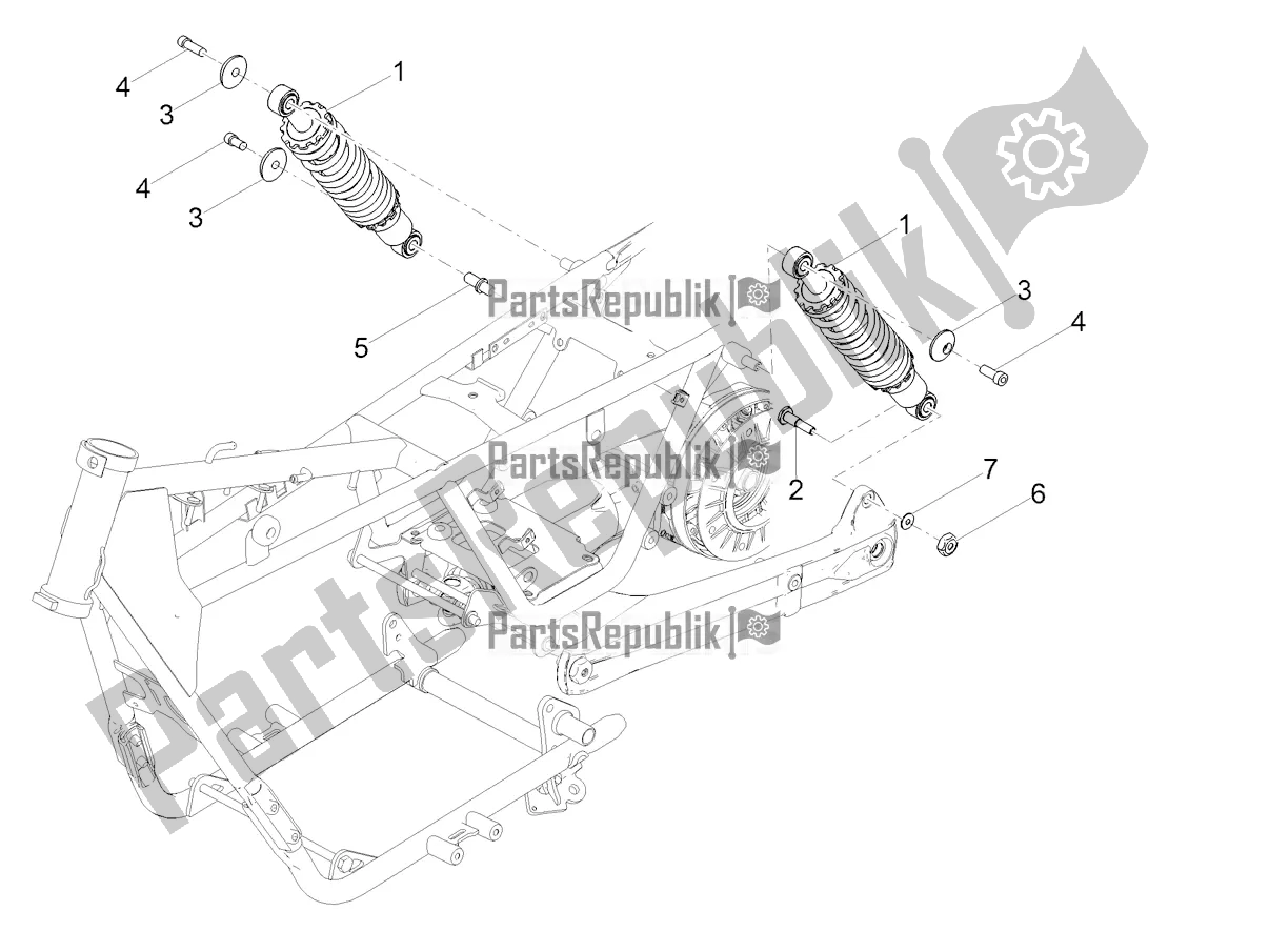 Todas las partes para Amortiguador de Moto-Guzzi V7 III Rough 750 USA 2020