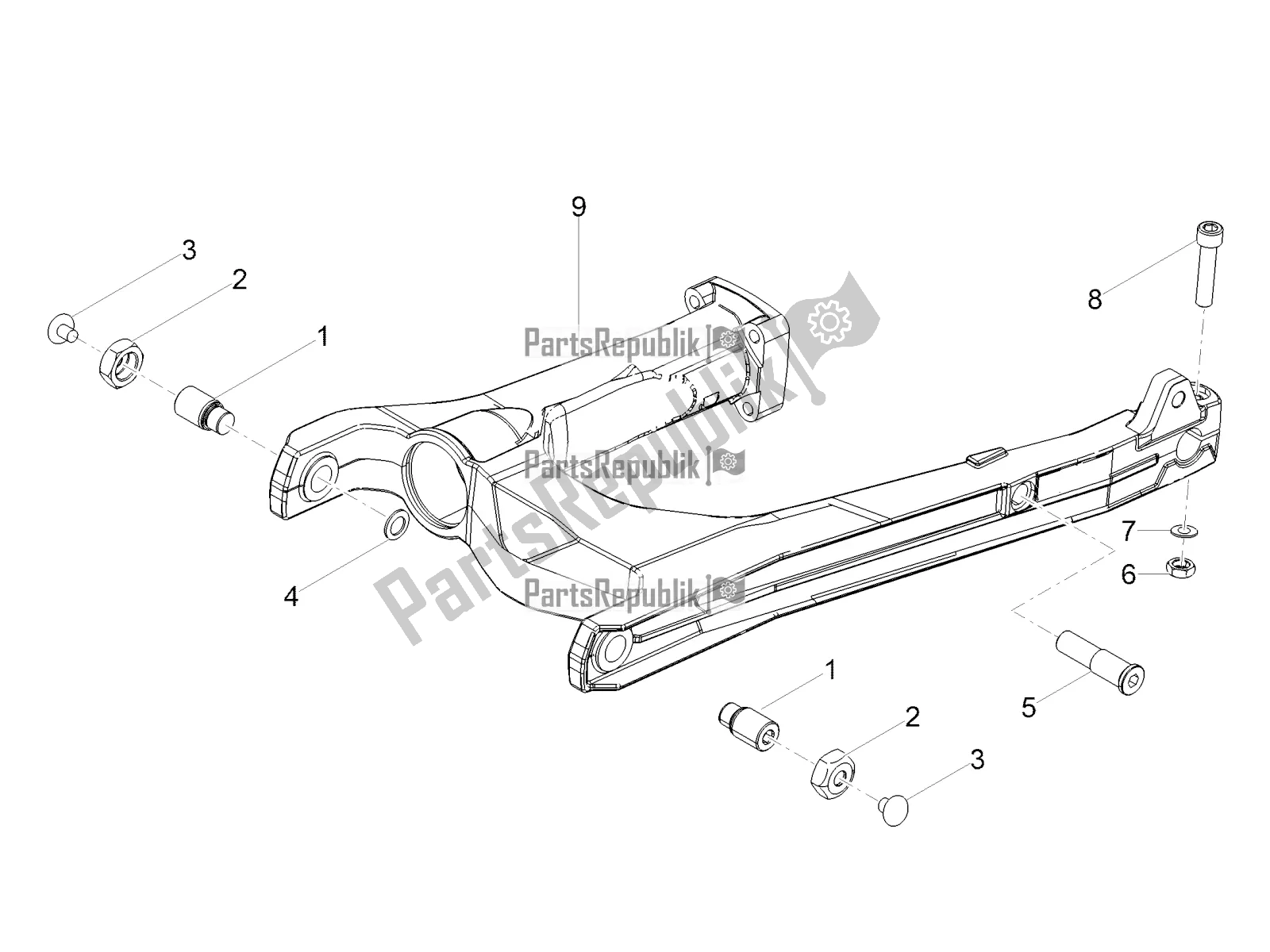 Todas las partes para Brazo Oscilante de Moto-Guzzi V7 III Rough 750 USA 2020