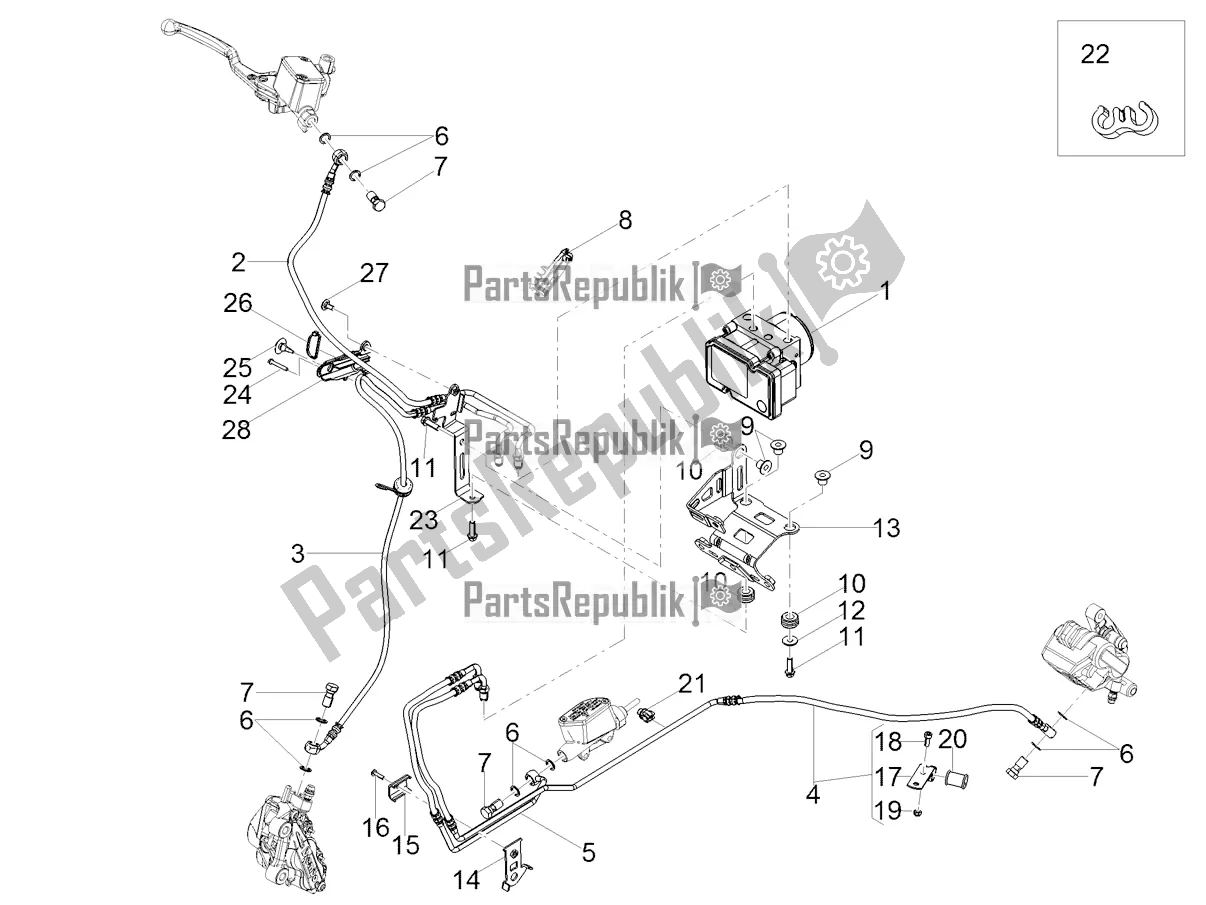 Tutte le parti per il Sistema Frenante Abs del Moto-Guzzi V7 III Rough 750 USA 2021