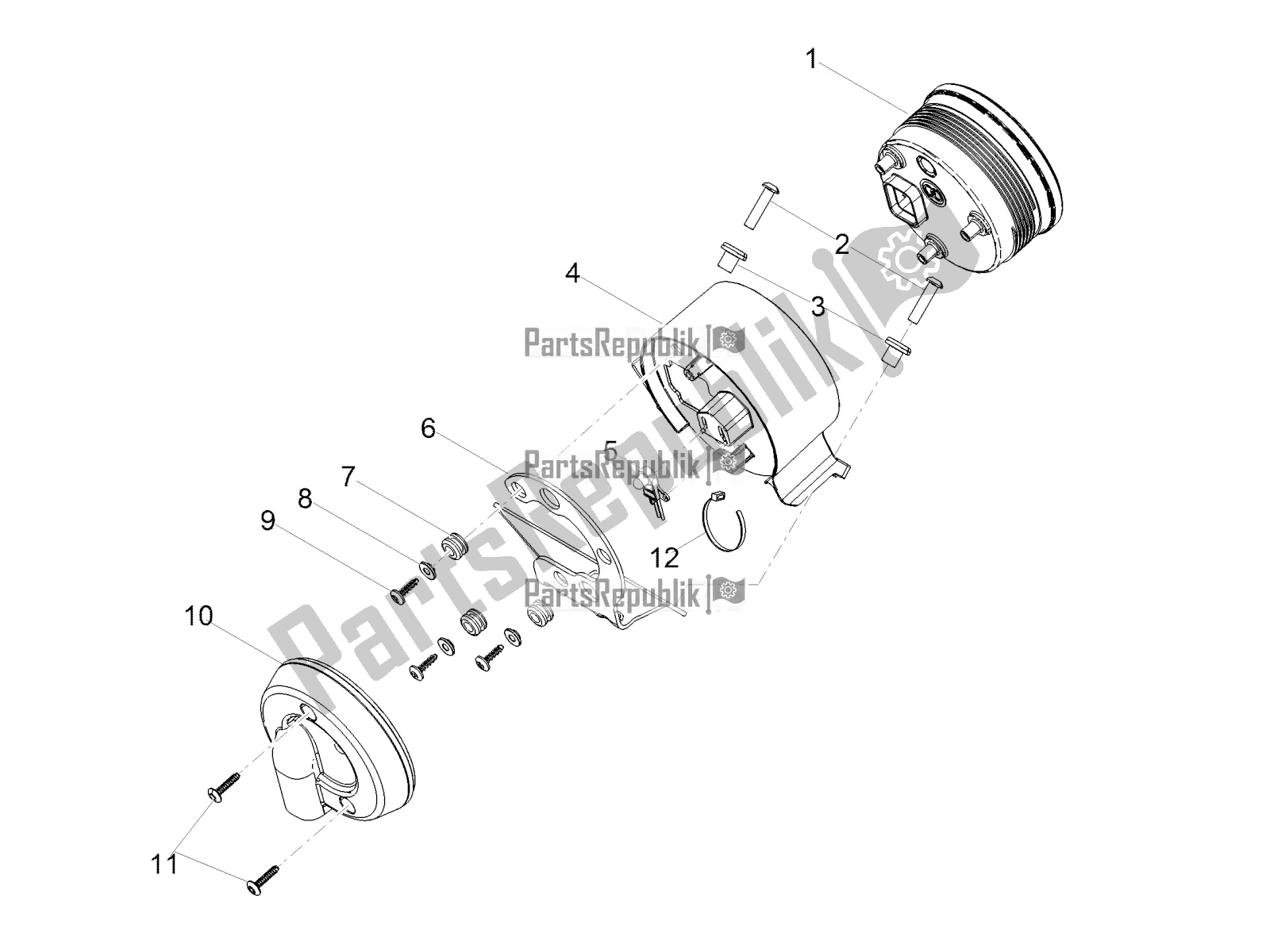 Todas las partes para Instrumentos de Moto-Guzzi V7 III Rough 750 USA 2021