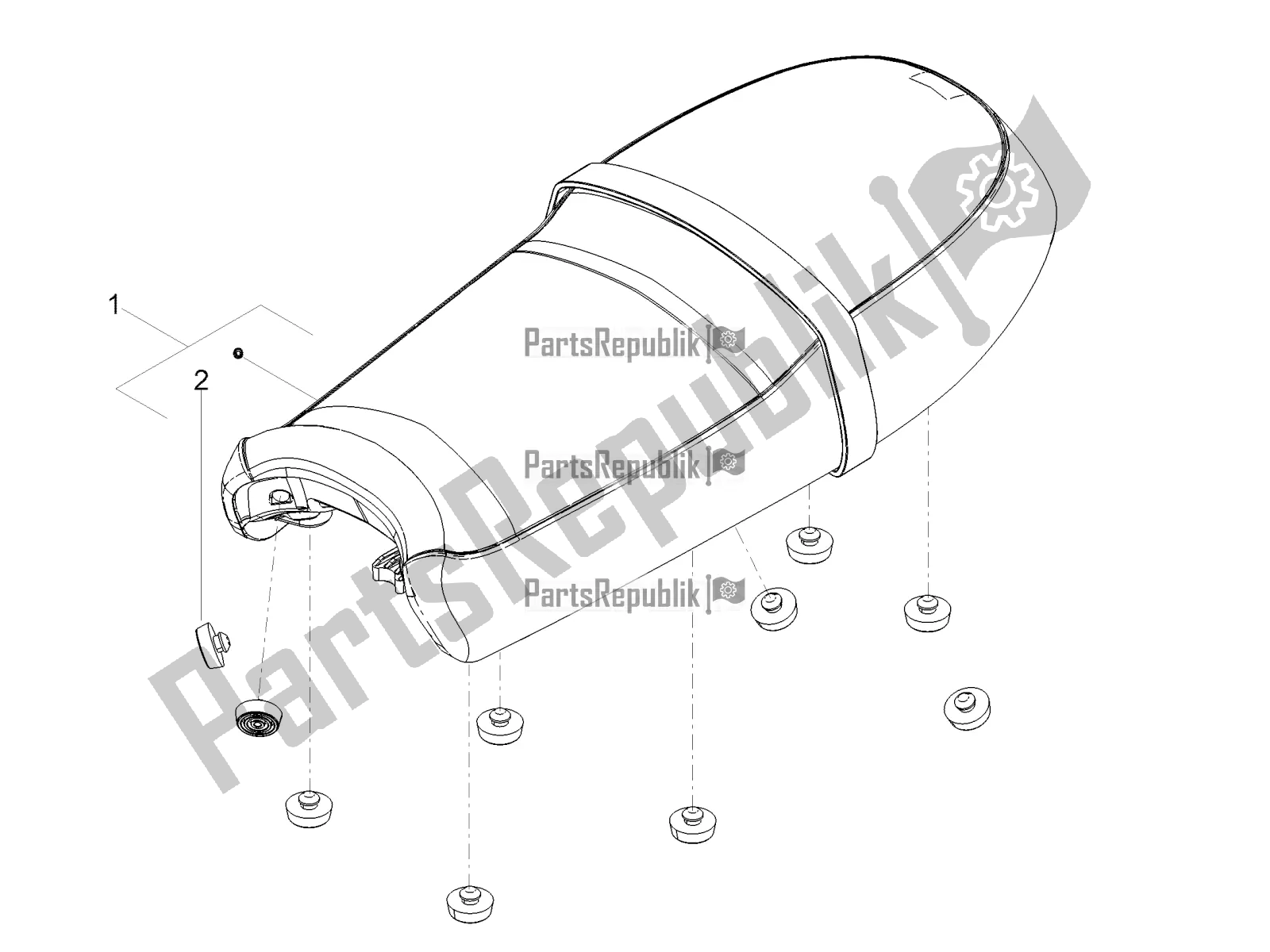 Todas las partes para Ensillar de Moto-Guzzi V7 III Rough 750 USA 2021