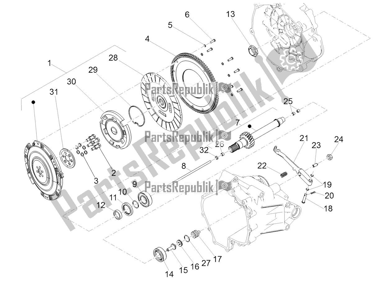 All parts for the Clutch of the Moto-Guzzi V7 III Special 750 2020