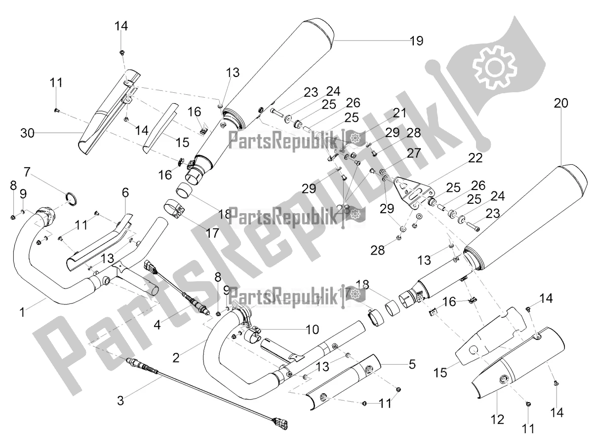 Toutes les pièces pour le Tuyau D'échappement du Moto-Guzzi V7 III Special 750 2020