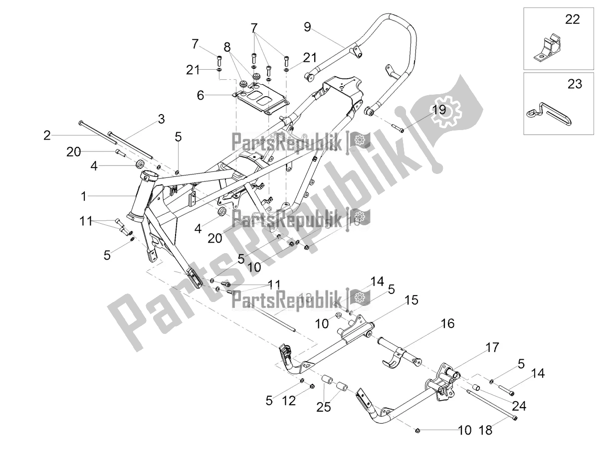 All parts for the Frame of the Moto-Guzzi V7 III Special 750 2020