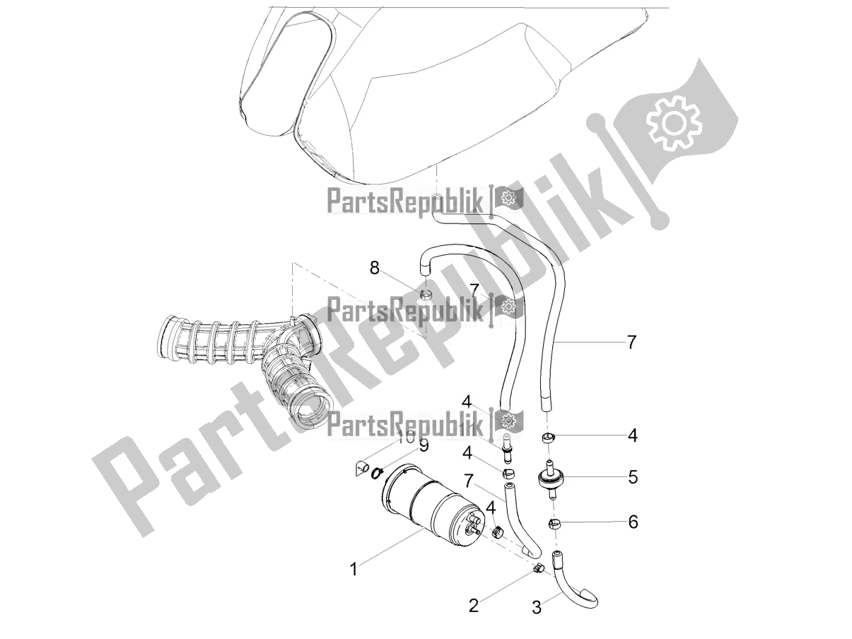 Toutes les pièces pour le Système De Récupération De Vapeur De Carburant du Moto-Guzzi V7 III Special 750 2020