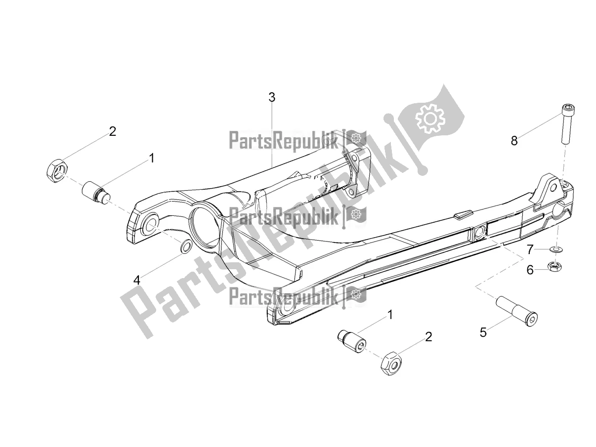 All parts for the Swing Arm of the Moto-Guzzi V7 III Special 750 2020