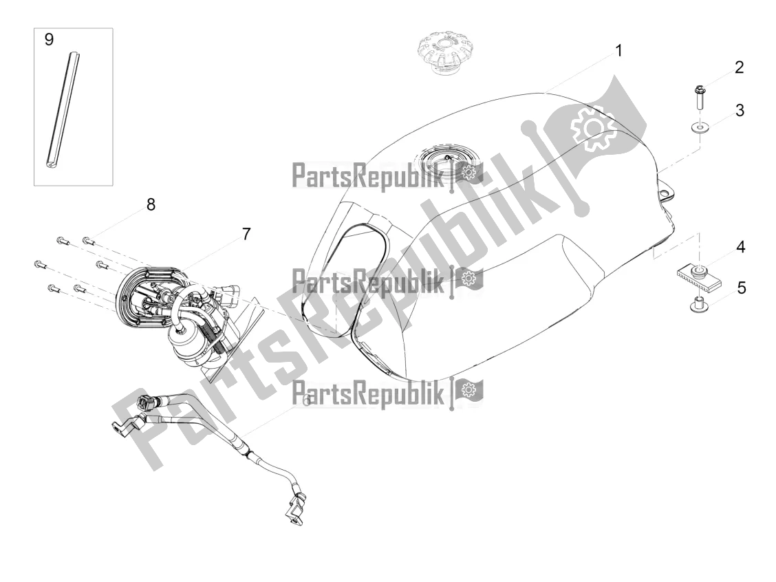 All parts for the Fuel Tank of the Moto-Guzzi V7 III Special 750 2021