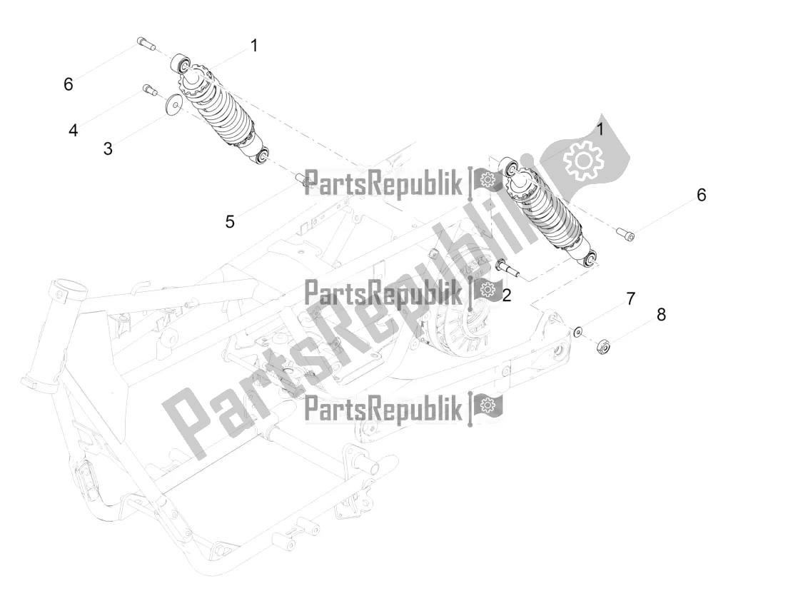 All parts for the Shock Absorber of the Moto-Guzzi V7 III Special 750 2021