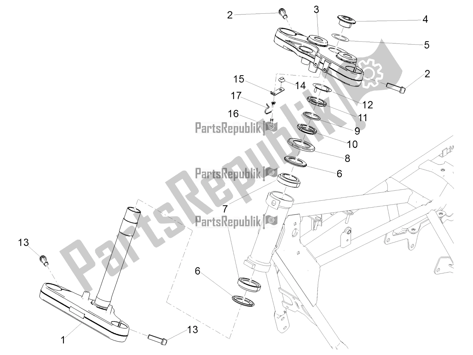 All parts for the Steering of the Moto-Guzzi V7 III Special 750 2021