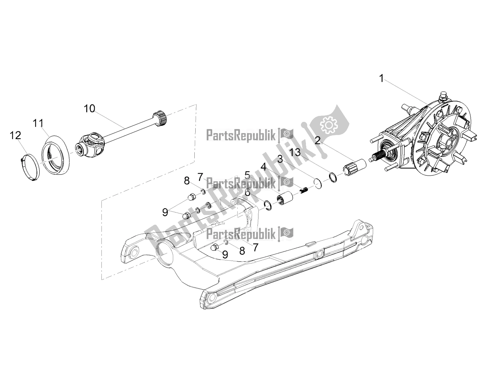 Toutes les pièces pour le Transmission Terminée du Moto-Guzzi V7 III Special 750 2021