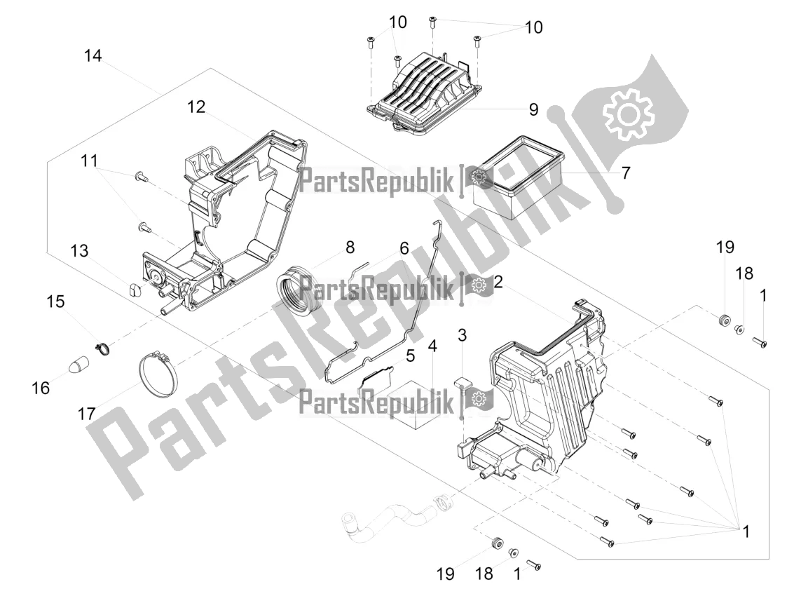 Tutte le parti per il Air Box del Moto-Guzzi V7 III Special 750 ABS 2017