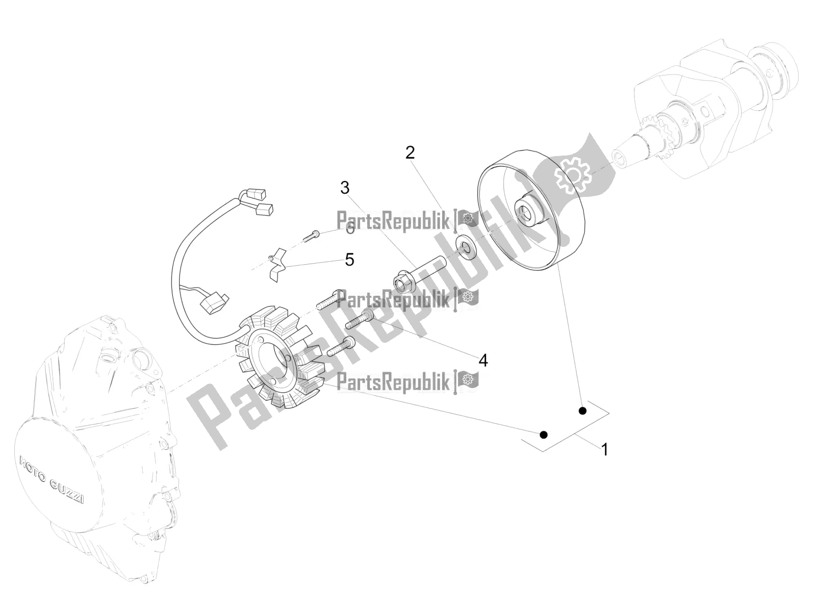 All parts for the Cdi Magneto Assy / Ignition Unit of the Moto-Guzzi V7 III Special 750 ABS 2017