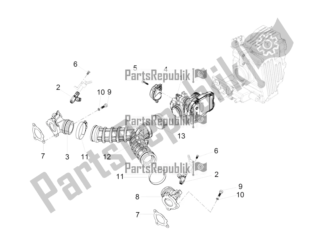 Alle onderdelen voor de Gasklephuis van de Moto-Guzzi V7 III Special 750 ABS 2017