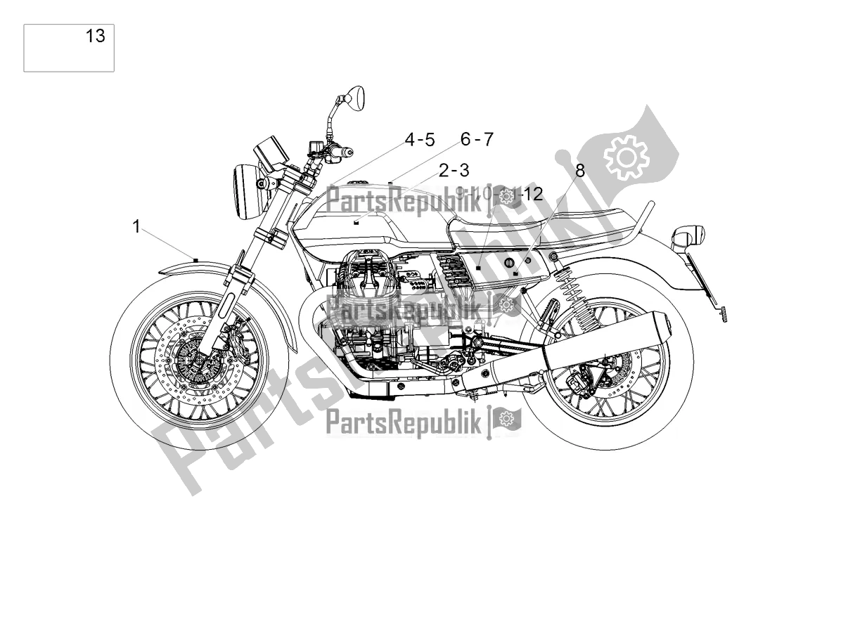 Todas las partes para Etiqueta de Moto-Guzzi V7 III Special 750 ABS 2018