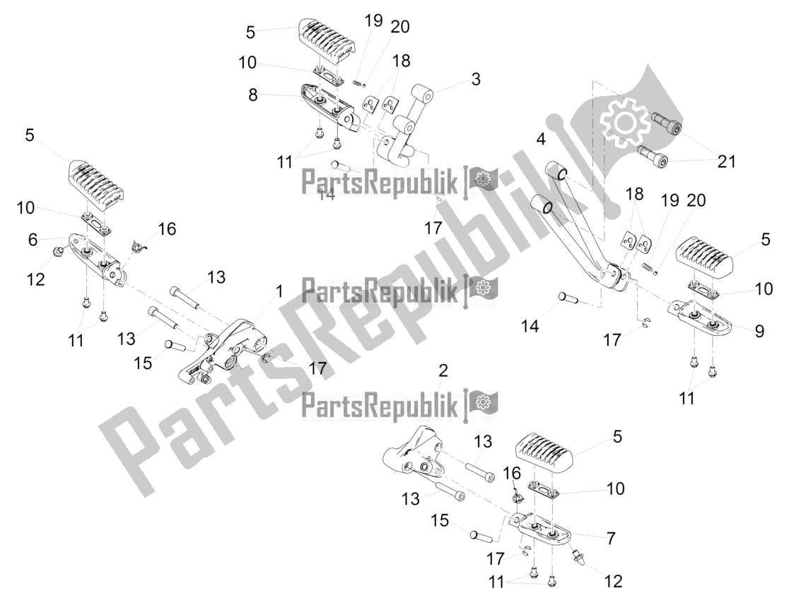 Todas las partes para Reposapiés de Moto-Guzzi V7 III Special 750 ABS 2018