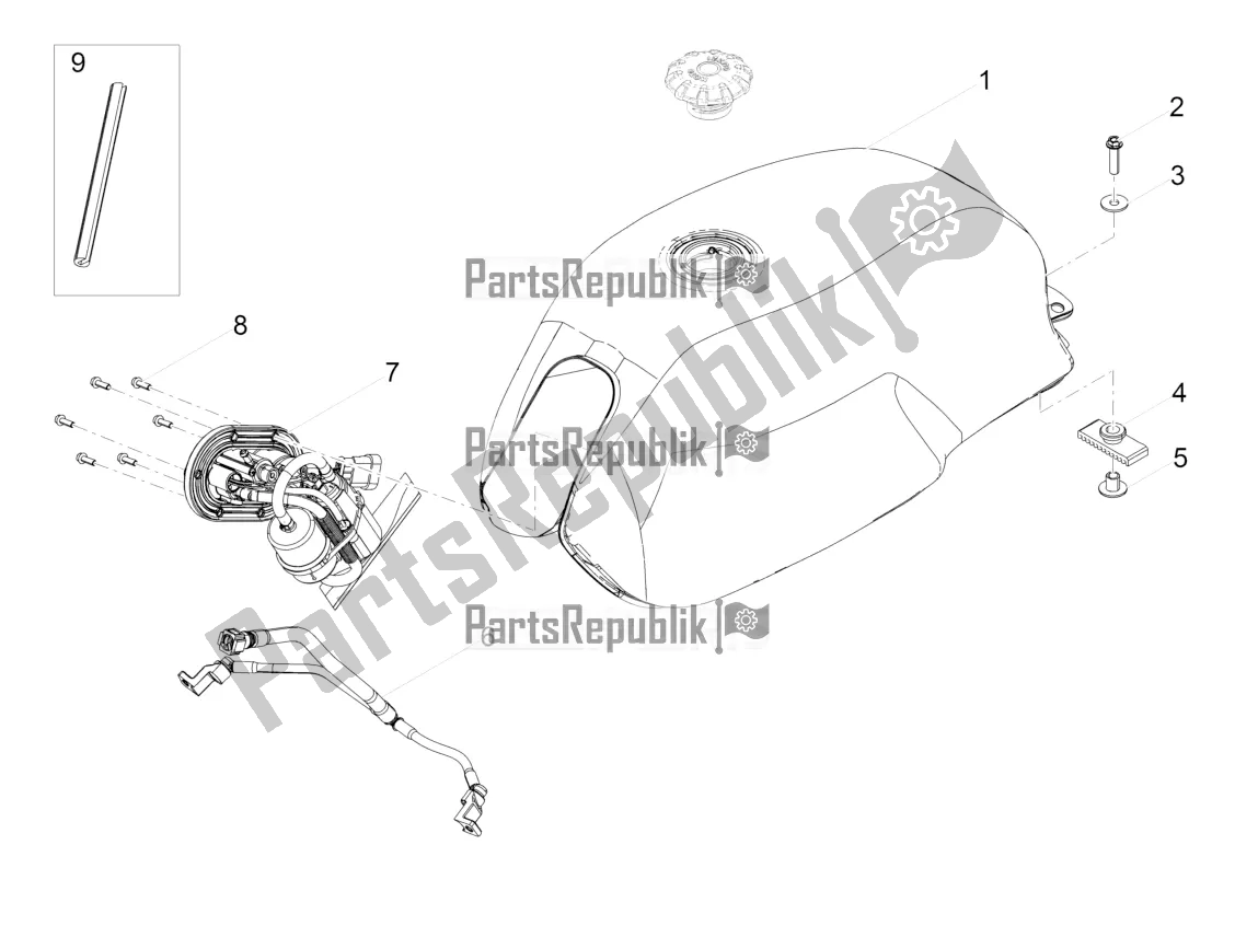 Tutte le parti per il Serbatoio Di Carburante del Moto-Guzzi V7 III Special 750 ABS 2018