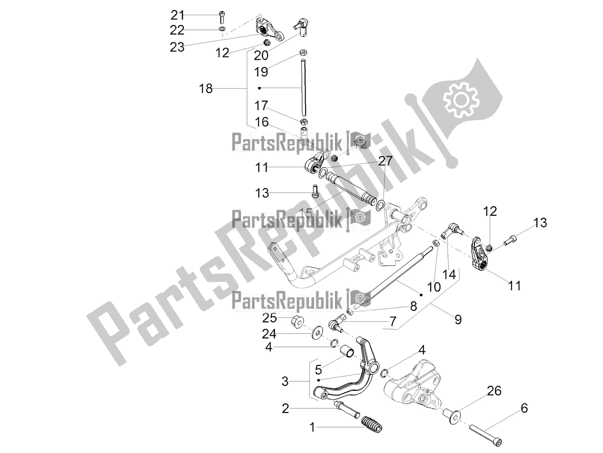 Todas las partes para Palanca De Cambios de Moto-Guzzi V7 III Special 750 ABS USA 2017