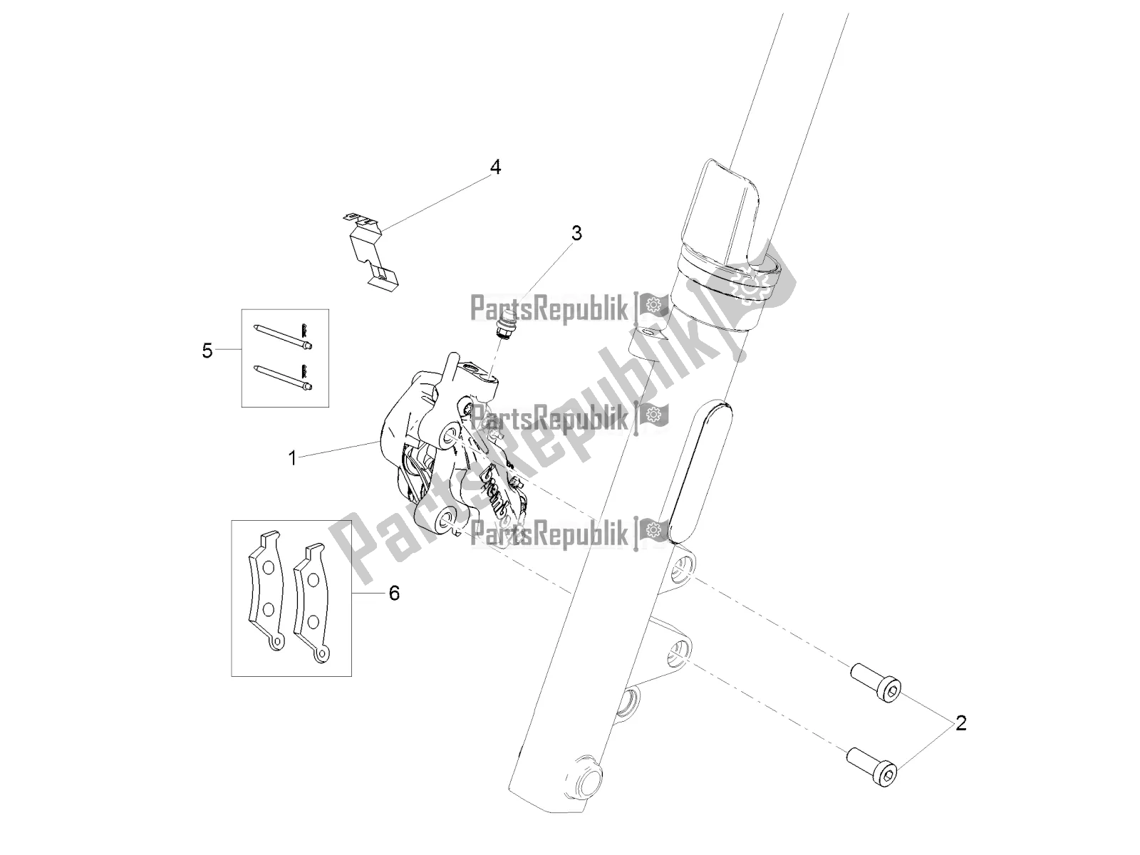 Toutes les pièces pour le étrier De Frein Avant du Moto-Guzzi V7 III Special 750 ABS USA 2018