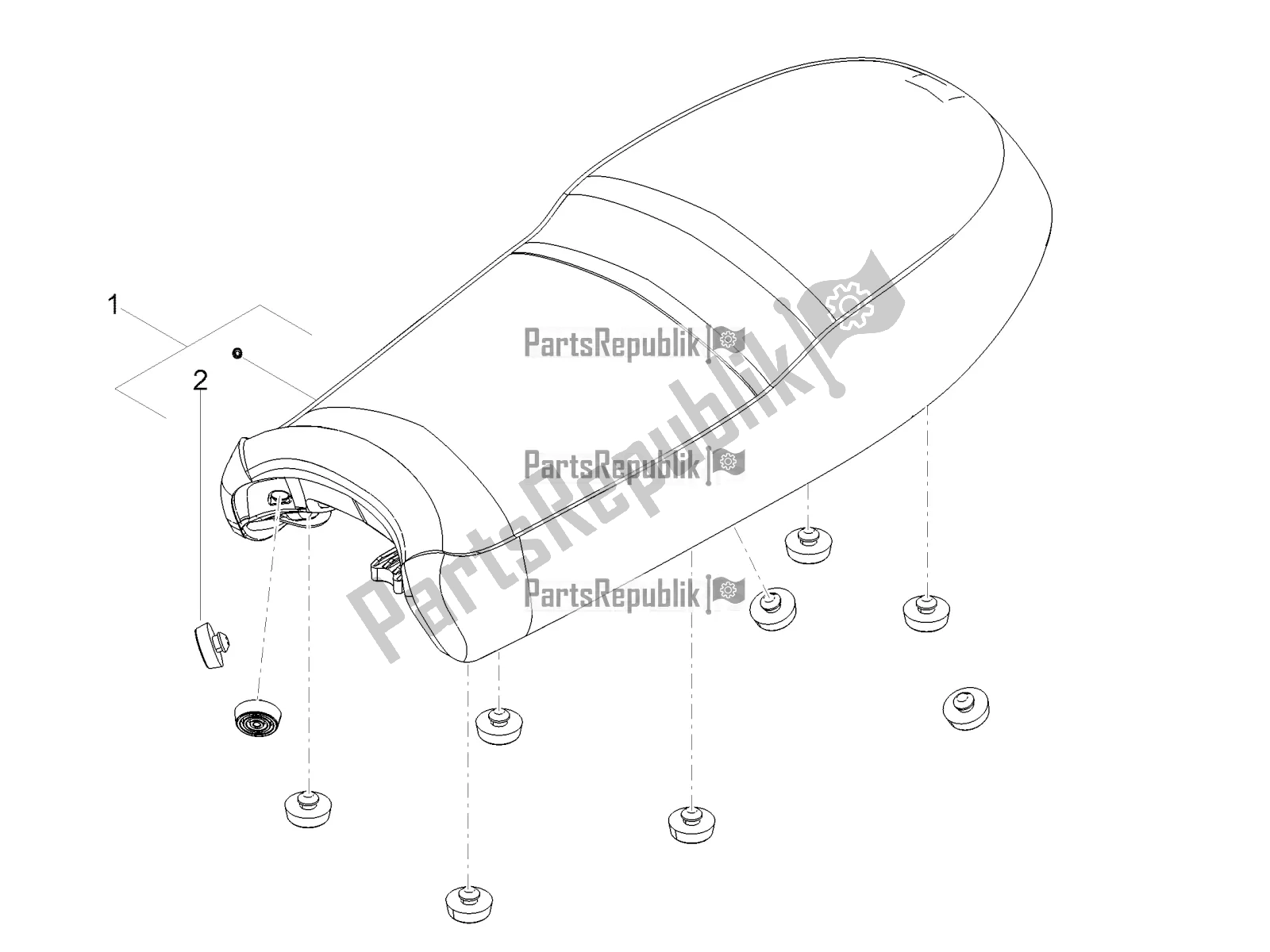 Tutte le parti per il Sella del Moto-Guzzi V7 III Special 750 ABS USA 2018