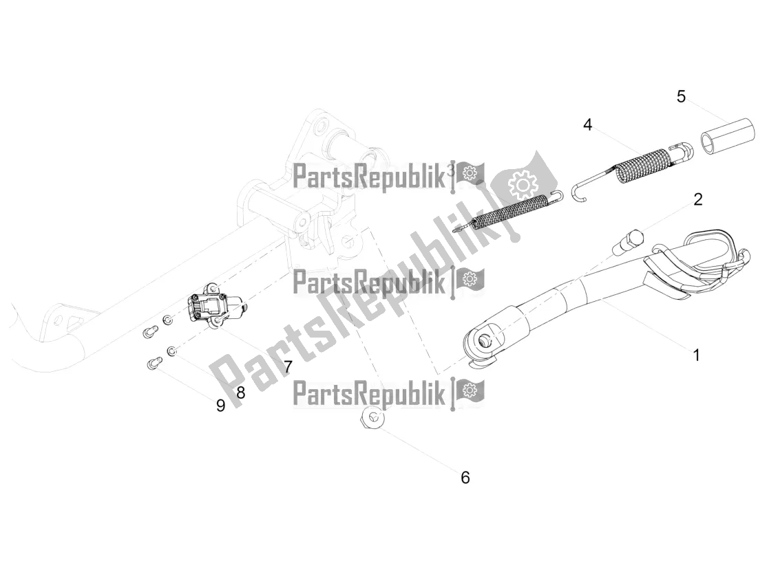 Toutes les pièces pour le Béquille Centrale du Moto-Guzzi V7 III Special 750 ABS USA 2019