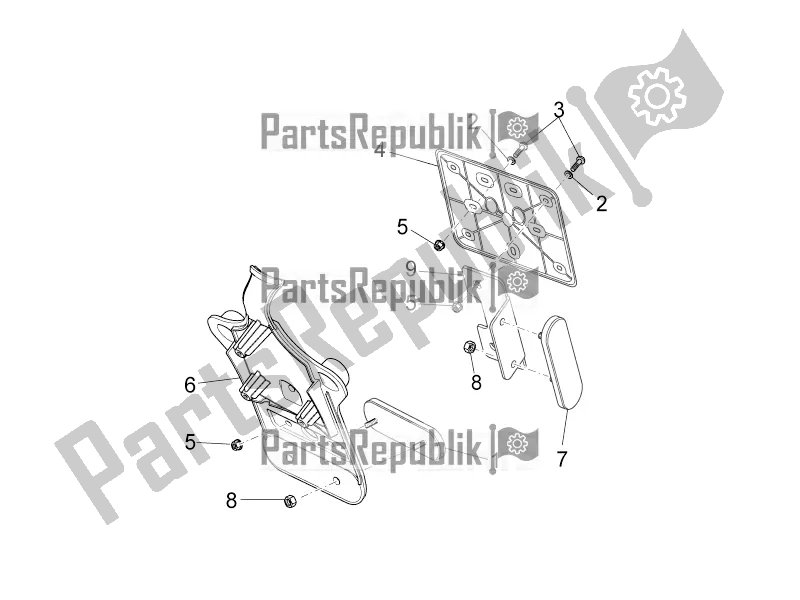 All parts for the Rear Body of the Moto-Guzzi V7 III Special 750 ABS USA 2019