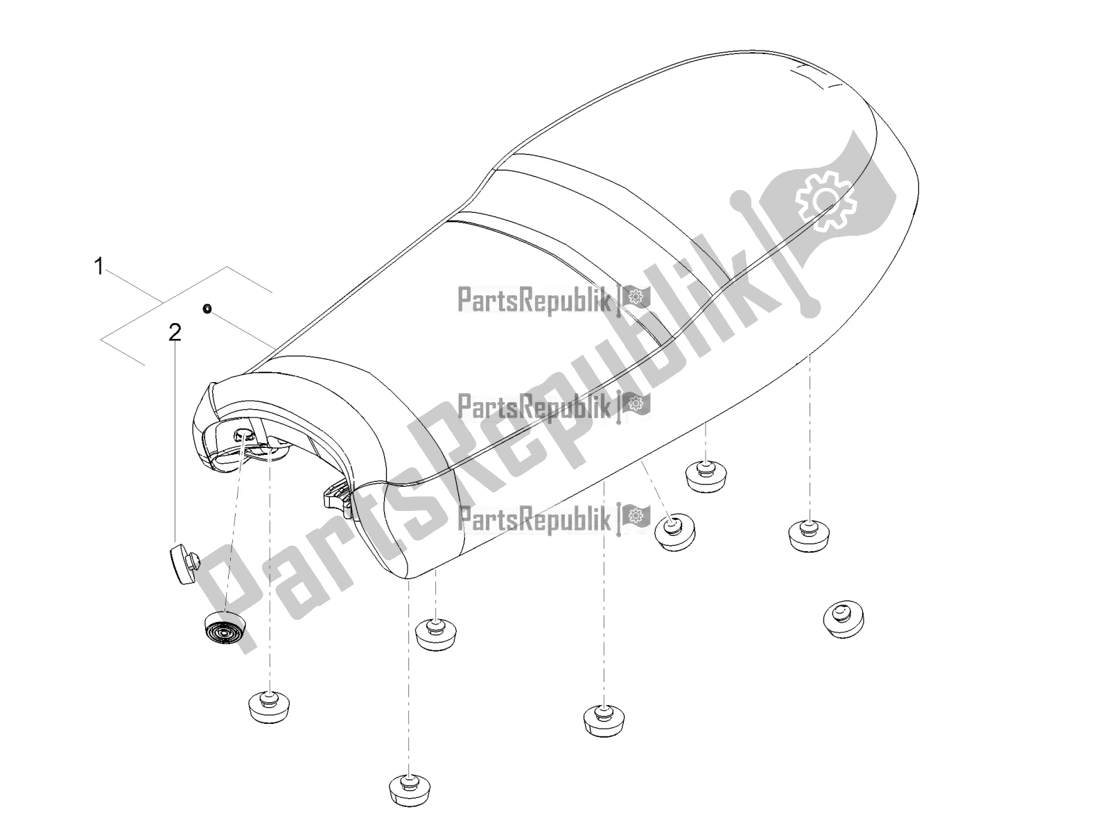 Toutes les pièces pour le Selle du Moto-Guzzi V7 III Special 750 ABS USA 2019