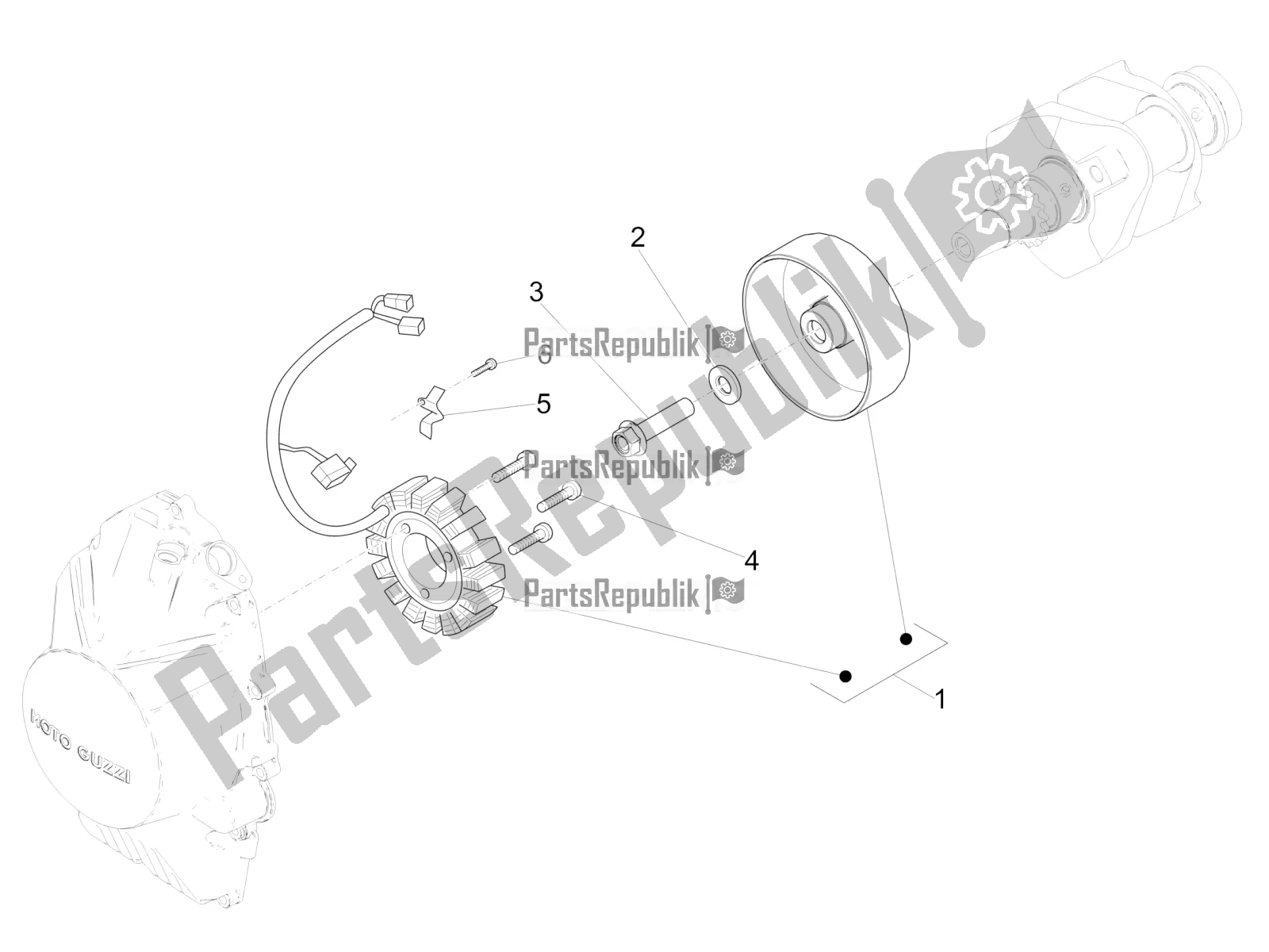 Toutes les pièces pour le Unité Magnéto Assy / Allumage Cdi du Moto-Guzzi V7 III Special 750 Apac 2019