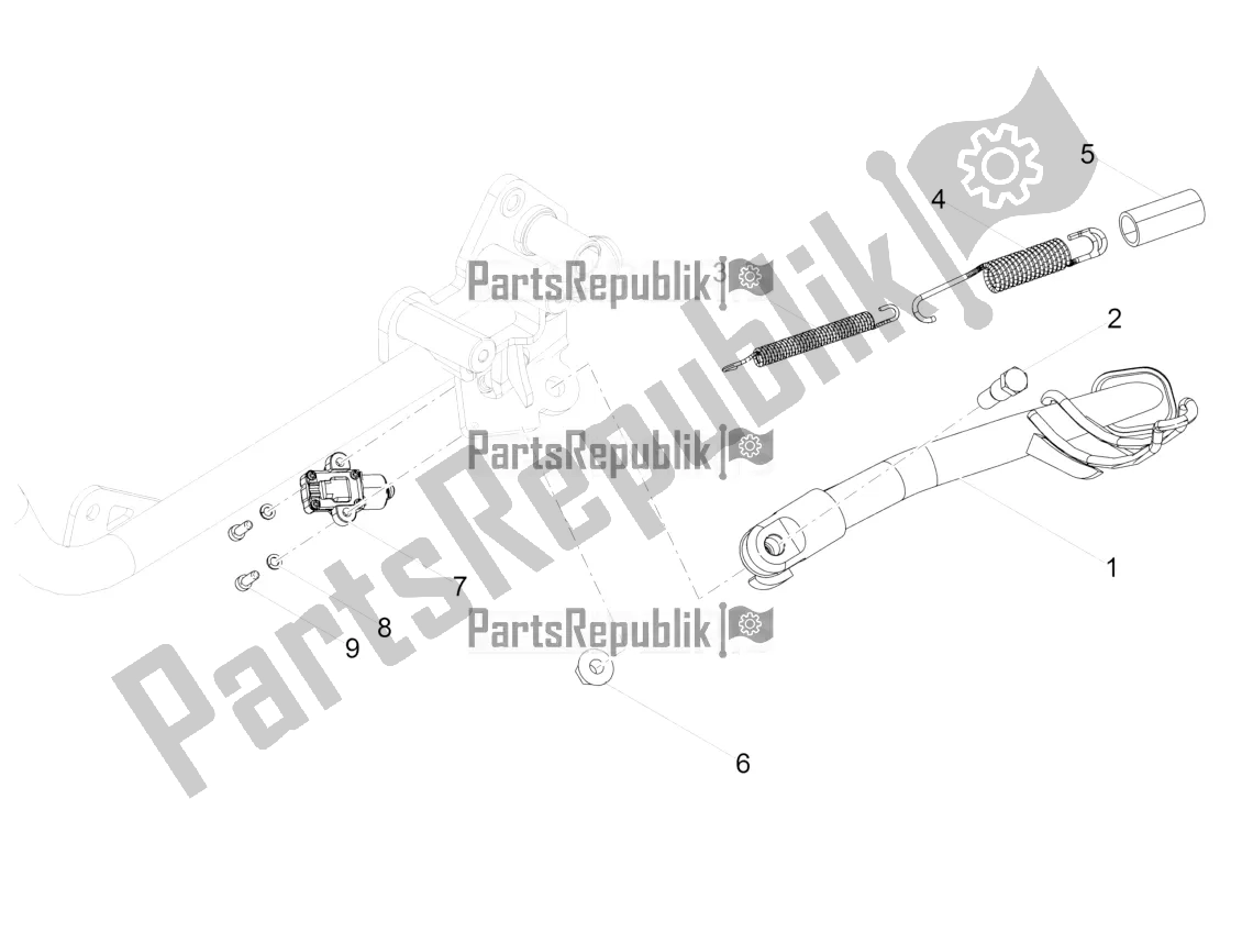 Toutes les pièces pour le Béquille Centrale du Moto-Guzzi V7 III Special 750 Apac 2020